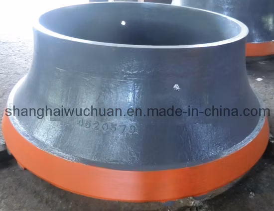 맨틀 보울 라이너 오목형, 콘 크러셔 마모 라이너 망간 주조 예비 부품